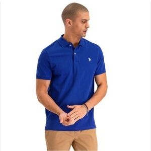 U.S. Polo Assn. men’s solid pique polo with small‎ pony size large